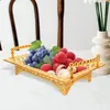 Estatuetas decorativas Prato de frutas de metal Pratos de sobremesa de doces Servindo de ferro Suporte de armazenamento de lanche Recipientes Aperitivo Biscoitos de nozes Bandeja de lanches