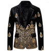 Ternos masculinos 3 cores! 2023 blazer de alta qualidade outono e inverno - venda de fio de ouro bordado lapela desempenho terno jaqueta