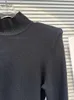 Kobiety Sweters przedmioty Czarne ramię na drutach 2023 Moda jesień długie rękawy Turtleeck pullovery żeńskie 11xx6426