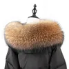 Sjaals 100% echt natuurlijk wasbeerbont Sjaal Dames Winter Mode Luxe Warm Hoge kwaliteit bontkraag voor jas Strip Capuchon Grote uitlaat 231025