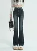 Dames Jeans Winter Vintage Flare Vrouwen Streetwear Hoge Taille Chic Casual Y2K Denim Broek Vrouwelijke Koreaanse Stijl Harajuku Slanke 231025