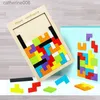 Puzzles Children Tetris Wooden Jigsaw Board Toys Early Educational Wood Toys for Kids PuzzleL231025