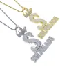 Chokers Bling Cubic Zirconia Paved Cz Self Made Dripping S Letter Crown Shaped Pendant Necklace Men Iced Out Charms Hip Hop Jewelry vgh231025