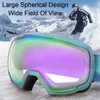 Lunettes de ski Lunettes de ski adultes grande lentille sphérique Double couche hommes femmes Anti-buée Protection UV lunettes de Snowboard lunettes de Ski en plein air 231024