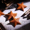 Decorações de Natal 150pcs 45cm estrelas enferrujadas celeiro em miniatura ornamentos de árvores enferrujadas diy mini forma de metal vintage pendurado 231025