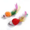 Cat Toys 14PCS/SET Set Feather Ball Mouse Tunnel Teaser Wand Refills Funny Simulation Fluffy Pet Supplies Accessories