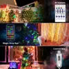 Christmas Decorations 10M LED Remote Control Colorful String Lights Smart Bluetooth APP USB Waterproof Outdoor For Decoration 231025