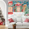 タペストリーズクリスマスの装飾タペストリーウォールアートデコレーションウォールハンディング寮の寝室ルームリビングルームホームデコレーション231024