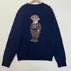 RL Bear Sweater Sweater للرجال Ralphs Laurene Sweater Sweater Flag of the United States Men Polos Shirt Long Sleeve Bear Bear Solid Moschino Pullover US Size 6322