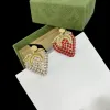 Mode Klassiek Roestvrij staal Verguld Oorknopjes Dames Merk Letter Oorbel Oorhanger Sieraden Cadeaus voor Vrienden Dag Verloving Liefhebbers Niet vervagen1456