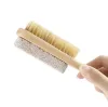 Bath Mane Bristles Clean Feet Brush Wooden Pumice Stone Feets Pedicure Callus Removal Foot Care Brushes Remover Dead Skin Cleaning NEW