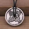 Pendant Necklaces Viking Elder Futhark Odin Hammer Compass Necklace Talisman Pagan Amulet Vegvisir Scandinavian Norse Gift