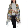 Ethnic Clothing Lady Long Pablo Picasso Artwork Scarves Women Winter Fall Thick Warm Tassel Shawl Wraps Painting Art Scarf