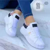 Scarpe eleganti Scarpe casual da donna Moda Farfalla Decor Sneakers a testa tonda Pelle Lace-Up Ladies Vulcanize Shoes Platform Calzature femminili T231025