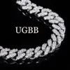 Ugb Hip Hop hommes Gra certifié 925 argent Sterling glacé Miami Vvs Moissanite diamant chaîne à maillons cubains collier