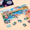 Puzzles 60pcs Kids Cartoon Jigsaw Puzzles przedszkole dla chłopców Dziewczęta Early Education Animals Transportu