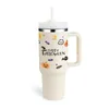 Water Bottles Halloween Thermal Mug 40oz Straw Coffee Insulation Cup With Handle Portable Car Stainless Steel Bottle LargeCapacity Trave