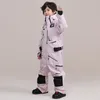 Jackor Skidjackor 2023 Kids Onepiece Ski Suit Girls Boys Warm Snowboard Jacka Overgubbar Set Jumpsuits Windproof Waterproof