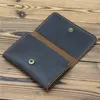 Kartenhalter Vintage Echtes Leder Halter Brieftaschen Männer Frauen ID Fall Männlich Organizer Kleine Haspe Geldbörse Tasche