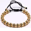 Zircon Stoppers Bangle Men Bracelets 6 mm Micro Pave CZ Beads Braiding Macrame Valentine's Gift2792