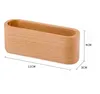 Storage Holders Racks Business Card Holder Note Display Device Stand Wooden Desk Organizer Office Accessories C376