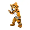 2024 Performance Tiger Mascot Costumes Carnival Hallowen Gifts Unisex Adults Fancy Games Outfit Holiday Outdoor Advertising Outfit Suit
