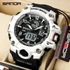 Wristwatches SANDA Men Sports Watches G Style Black Wrist Watch LED Digital 50M Waterproof For S Shock Male Clock Relogio Masculino 231025