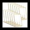 Мешочки для ювелирных изделий, 12 шт., акриловый держатель для табличек в золотой оправе, номер свадебного стола, наклонное меню, двухсторонняя подставка, 4X6 дюймов, вертикальная