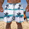 Męskie spodenki 2023 Fabryka kąpielowa na plaży Spirfing Coconut Tree Print Summer Trendowe ubranie