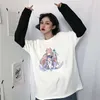 メンズTシャツハラジュクジェンシンインパクト長袖女性サンガーミヤココミピンクガールサマーユニセックスストライプTシャツ