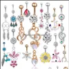 Navel & Bell Button Rings Body Jewelry Fashion Dangle Belly Ring Mix Style Piercing For Women Drop Delivery 2021 Oipub2199