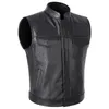 Men's Vests Men Faux Leather Waistcoat Various Club Motorcycle Biker Cut Off Oversized Vest