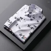 Camicie casual da uomo Marca Smart Men 2023 Camicia da uomo a maniche lunghe con stampa Moda Colletto rovesciato Slim per Camisas