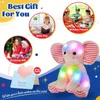 Plush Light Up Toys 25cm różowy słonia światła zabawki urodzinowe prezenty urodzinowe LED Plow Pchanie zwierząt dla dziewcząt dla dzieci śpiący zabawka poduszka 231025