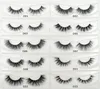 Viso cils cils 3D vrais cils de vison faits à la main épais naturel faux cils maquillage paillettes emballage DSeries 11 Styles4906975