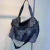 Borse a tracolla in denim di grande capacità borsa in pelle da donna di moda per borse a tracolla con cerniera casual per telefono con frizione con cerniera