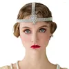 Pinces à cheveux mode goutte d'eau strass front chaîne casque accessoires pour femmes mariage cristal tête de mariée chaînes bijoux