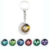 New product the second eye of the original God the original God luminous pendant element glass time double-sided key chain