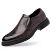 Dress Shoes Brogue Leather British Style Business Gentleman Formal On The Shift Comfortable Casual Men's