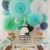 Party Decoration 1Pc Hollow Paper Fan Flower Wedding Baptism DIY Crafts Decor Birthday Home 8/12/16 Inch