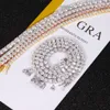 2mm-8mm Wide Silver with d Color Moissanite Diamond Tennis Gold Plated Necklace/bracelet Chain for Fine
