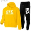 Erkek Trailsits 2020 Yabancı Atletizm Ticaret Moda Markası MMA Baskılı Erkek ve Kadın Hoodie Seti Kalınlaşmış Günlük Baskı Sweatshirt Q231025