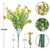 Dekorativa blommor Small Daisy Simulation Bouquet Silk Flower Bunch Faux Decor for Wedding Home Party
