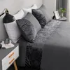 Bedding sets Velvet Splicing Super King Duvet Cover Set 220x240 Solid Color Queen Comfortable Durable Double Quilt 260x240 231025