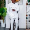 Fatos masculinos na África Luxo Conjunto Completo Terno Preto Listrado Único Breasted Blazer e Calças 2 Peça Negócio de Casamento