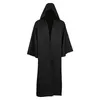 Casual Dresses Unisex Ladies Halloween Dress Dark Style Solid Color Robe Cape Medieval Long Sleeve Hooded Performance Costume Cosplay