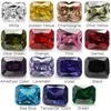 1PCS Per Colors Total 15pcs Size 4x6mm - 10x12mm Octangle Shape Loose Cubic Zirconia Stone197R