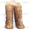 Stiefel 2023 Winter Frauen Pelz Über Das Knie Schnee Stiefel Weibliche Sexy Warme Plüsch Baumwolle Stiefel Luxurry Flauschigen Pelzigen Pelz lange Ski Stiefel T2310