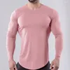 Heren T-shirts 2023 Mannen Sport Hardlopen T-shirt Vrije Tijd Sneldrogend Fitness Top Elastisch Basketbal Training Sweatshirt