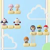 Blind Box Pop Bean Classic Sitting Posture Series Dolls Popmart Söt anime Figur Kawaii Desktop Ornament Surprise Mystery Girls Gift 231025